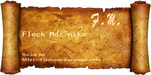 Fleck Mónika névjegykártya